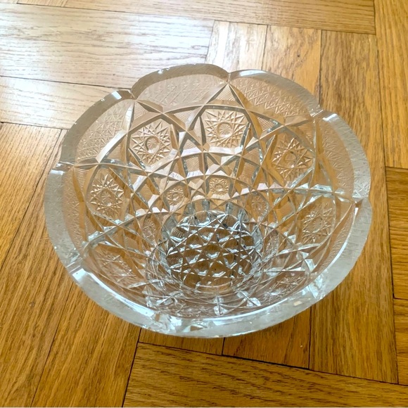 Vintage Bohemian Crystal Bowl - 7 inches - Picture 4 of 13